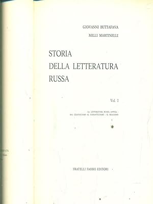 Bild des Verkufers fr Storia della letteratura russa vol I zum Verkauf von Librodifaccia