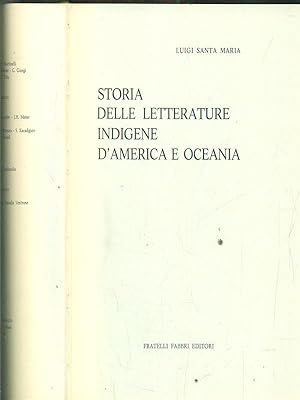 Bild des Verkufers fr Storia delle letterature indigene d'america e oceania zum Verkauf von Librodifaccia
