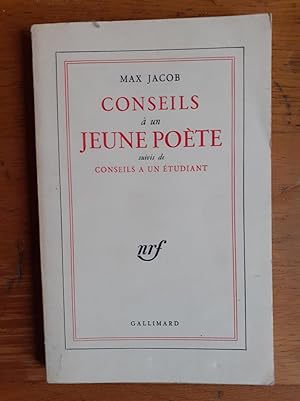 Image du vendeur pour CONSEILS A UN JEUNE POETE. Suivis de conseils a un tudiant. mis en vente par Librairie Sainte-Marie