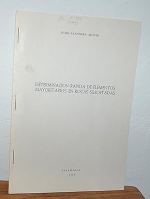 Imagen del vendedor de DETERMINACIN RPIDA DE ELEMENTOS MAYORITARIOS EN ROCAS SILICATADAS a la venta por EL RINCN ESCRITO