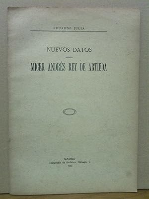 Nuevos datos sobre Micier Andrés Rey de Artieda
