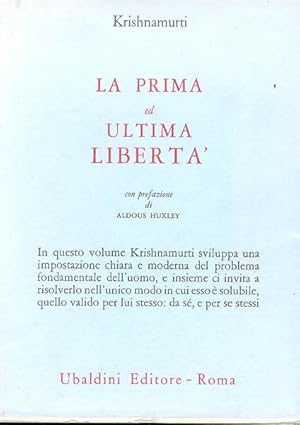 La prima ed ultima libertà