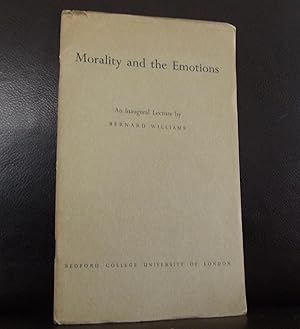 Morality and the Emotions - An Inaugural Lecture