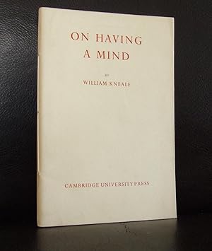 On Having a Mind - The sixteenth Arthur Stanley Eddington Memorial Lecture 1962