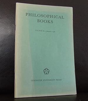 Philosophical Books Vol XVII January 1976