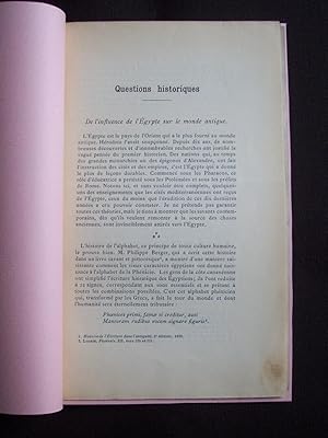 Immagine del venditore per De l'influence de l'Egypte sur le monde antique venduto da Librairie Ancienne Zalc