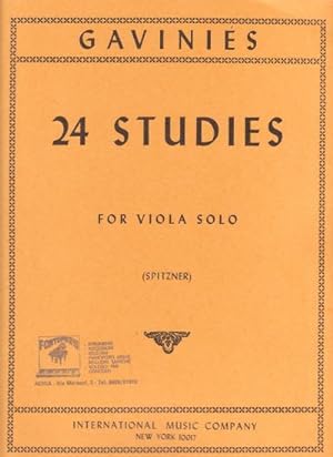 Gaviniés 24 Studies for Viola Solo (Transcribed by A. Spitzner)