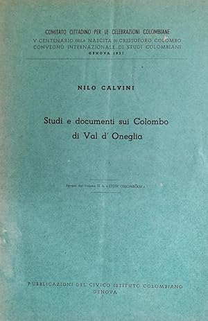 Studi e documenti sui Colombo in Val d'Oneglia
