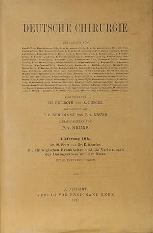 Imagen del vendedor de Die chirurgischen Krankheiten und die Verletzungen des Darmgekrses und der Netze. (= Deutsche Chirurgie, Band 46k). a la venta por Antiquariat  Braun