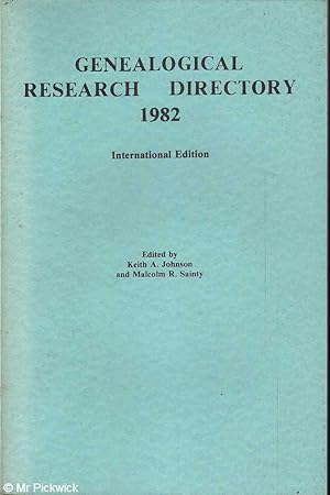 Seller image for Genealogical Research Directory 1982 for sale by Mr Pickwick's Fine Old Books