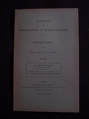 Seller image for Rapport sur les travaux de l'cole franaise de Rome durant l'anne 1927-1928 for sale by Librairie Ancienne Zalc