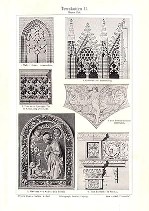 Alter historischer Druck Terrakotten II. Neue Zeit Autotypie 1908
