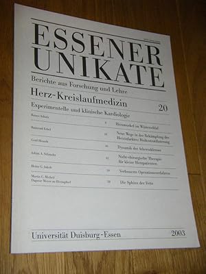 Bild des Verkufers fr Essener Unikate. Berichte aus Forschung und Lehre. Heft 20: Herz-Kreislaufmedizin. Experimentelle und klinische Kardiologie zum Verkauf von Versandantiquariat Rainer Kocherscheidt