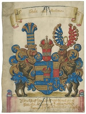 Wappen des Franciscus Leopoldus Slavata de Chlum et Koschumberg, 1686.