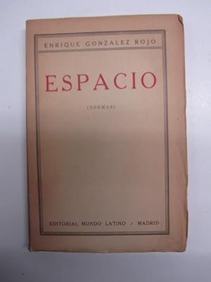 Imagen del vendedor de ESPACIO. (Poemas). a la venta por Librera J. Cintas