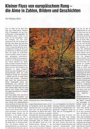 Seller image for Kleiner Fluss von europischem Rang - die Alme in Zahlen, Bildern und Geschichten (in: Die Warte 74. Jahrgang / Nr. 157 Ostern 2013) for sale by Paderbuch e.Kfm. Inh. Ralf R. Eichmann