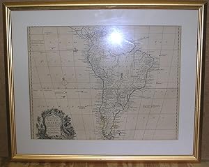 Image du vendeur pour AN ACCURATE MAP OF SOUTH AMERICA; Drawn from the best Modern Maps and Charts, and Regulated by Astron'l. Observations by Eman Bowen, Geog. to His Majesty the King mis en vente par Dearly Departed Books