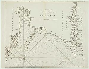 Bild des Verkufers fr A Chart of the Bay of Galloway and River Shannon. zum Verkauf von Altea Antique Maps