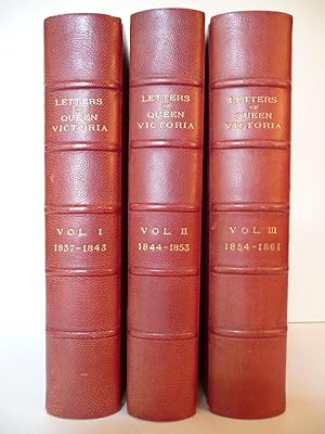 Image du vendeur pour The Letters of Queen Victoria: A Selection From Her Majesty's Correspondence Between the Years 1837 and 1861, (Three Volumes Complete in 3/4 Red Leather) mis en vente par ARABESQUE BOOKS