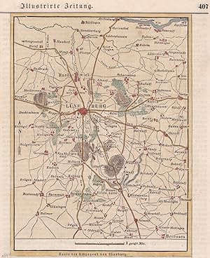 Karte der Umgegend von Lüneburg (=Fußtitel).