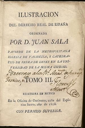 Ilustración del derecho real de España, Tomo III