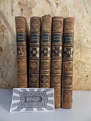 Bild des Verkufers fr The works of Alexander Pope : Vol. I. - Part II.; Vol. II. - Part I. & II.; Vol. III. - Part I. & II. [5 Bcher] zum Verkauf von Druckwaren Antiquariat
