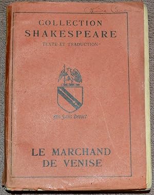 Le Marchand de Venise. Collection Shakespeare