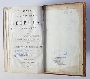 Biblia Hebraica ad optimarum editionum fidem summa diligentia ac studio recusa Societatum Biblica...