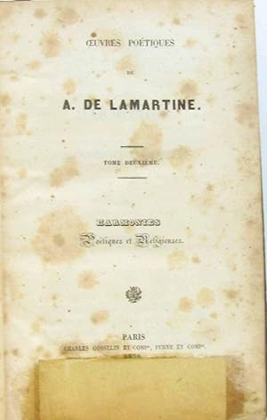 Oeuvre poétiques de Lamartine - tome deuxième -harmonies poétiques et religieuses (tome deuxième)