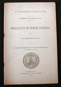 Seller image for Principles of Horse Feeding. US Dept. Of Agriculture Farmer's Bulletin No. 170 for sale by Resource Books, LLC