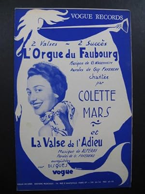 L'Orgue du Faubourg La Valse de l'Adieu Colette Mars 1954