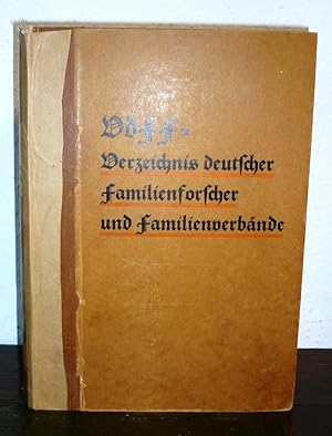 VdFF = Verzeichnis deutscher Familienforscher und Familienverbände, Familienstiftungen und Famili...