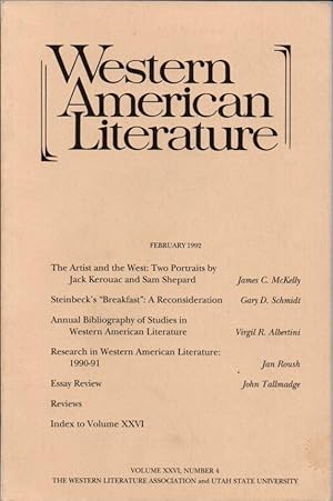 Image du vendeur pour Western American Literature Volume XXV, Winter 1992, Number 4 mis en vente par Clausen Books, RMABA