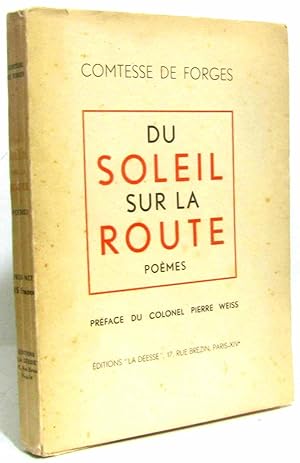 Imagen del vendedor de Du soleil sur la route pomes a la venta por crealivres