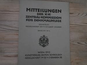 Mitteilungen der K.K. Zentral-Kommission für Denkmalpflege, Bd. 14, Nr. 6.