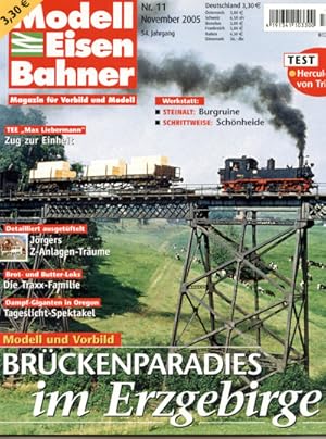 Seller image for Modelleisenbahner. Magazin fr Vorbild und Modell: Heft 11/2005 (November 2005): Brckenparadies im Erzgebirge. for sale by Versandantiquariat  Rainer Wlfel