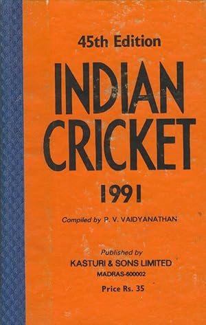 Bild des Verkufers fr INDIAN CRICKET 1991 zum Verkauf von Sportspages
