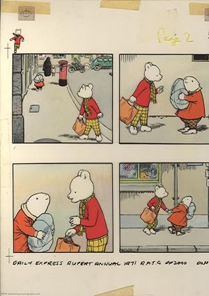 Bild des Verkufers fr Acetate Master in Colours for the 1971 'Rupert' Annual (Alfred, 1892-1986, Writer and Illustrator of the Rupert Bear Stories)] zum Verkauf von Sophie Dupre  ABA ILAB PADA