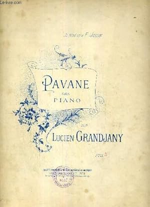 Seller image for PAVANE - A MADAME E. JOUIN - PIANO for sale by Le-Livre