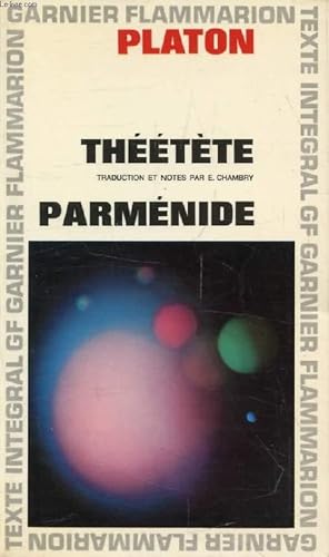 Bild des Verkufers fr THEETETE, PARMENIDE zum Verkauf von Le-Livre