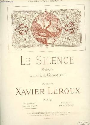 Imagen del vendedor de LE SILENCE - MELODIE - N1 EDITION POUR VOIX GRAVES a la venta por Le-Livre