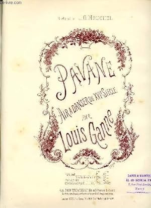 Seller image for PAVANE - AIR A DANSER DU XVI SIECLE - A MONSIEUR J.O. MOUCHEL for sale by Le-Livre