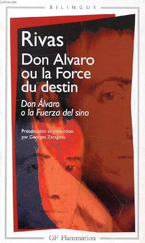 Imagen del vendedor de DON ALVBARO, OU LA FORCE DU DESTIN (DON ALVARO O LA FUERZA DEL SINO) a la venta por Le-Livre