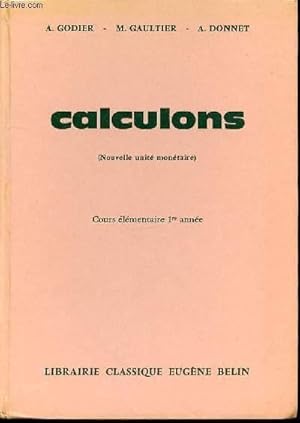 Seller image for CALCULONS for sale by Le-Livre