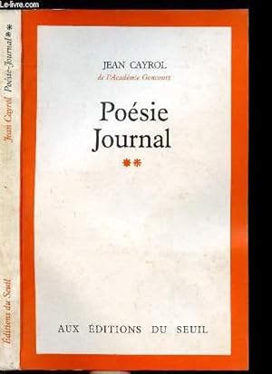 Image du vendeur pour POESIE JOURNAL - TOME II - 1975-1976 mis en vente par Le-Livre