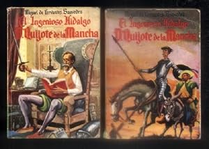 EL INGENIOSO HIDALGO DON QUIJOTE DE LA MANCHA. 1ª Y 2ª PARTE. 2 TOMOS. COLECCIÓN PULGA Nº 1 Y 2.