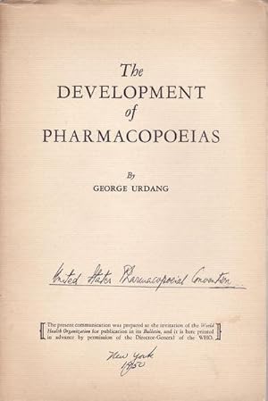 THE DEVELOPMENT OF PHARMACOPOEIAS. Together with an autograph letter signed by professor of pharm...