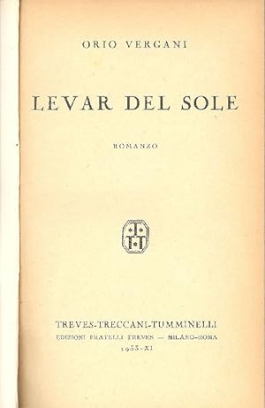 Immagine del venditore per Levar del sole venduto da Studio Bibliografico Marini