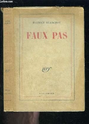 Immagine del venditore per FAUX PAS venduto da Le-Livre