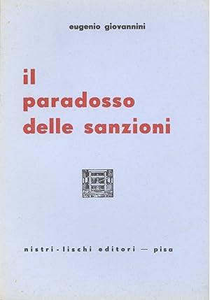 Bild des Verkufers fr Il paradosso delle sanzioni zum Verkauf von Studio Bibliografico Marini
